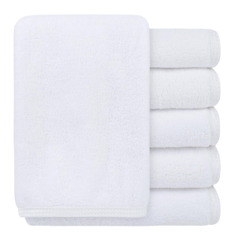 SINLAND Absorbent Coral Velvet Washcloth Ultra Soft Microfiber Face Towels 12 x 12 inch Multi-Purpose Face Cloths for Household and Sport - Image 1